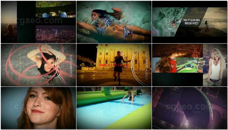 动态平滑过渡度假娱乐促销宣传展示视频剪辑AE模板 Dynamic Slideshow