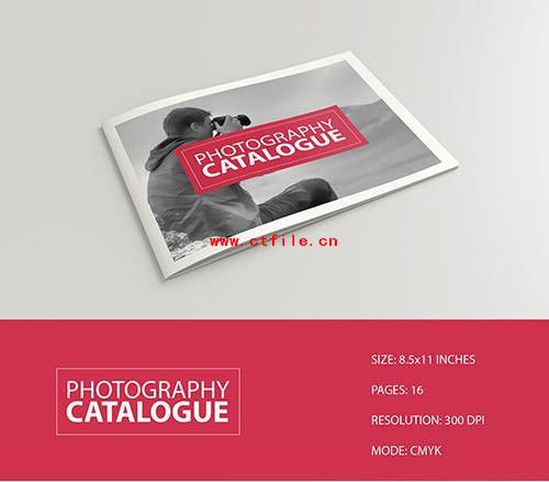 16页摄影师作品目录手册矢量图排版设计 Ai Vector Photography Catalogue - May 2016