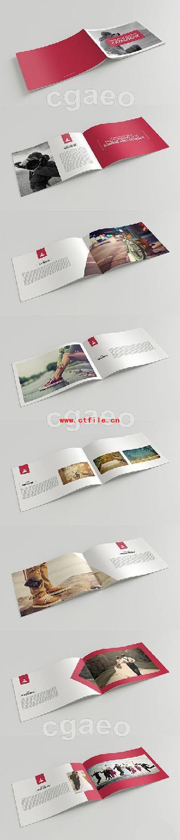 16页摄影师作品目录手册矢量图排版设计 Ai Vector Photography Catalogue - May 2016